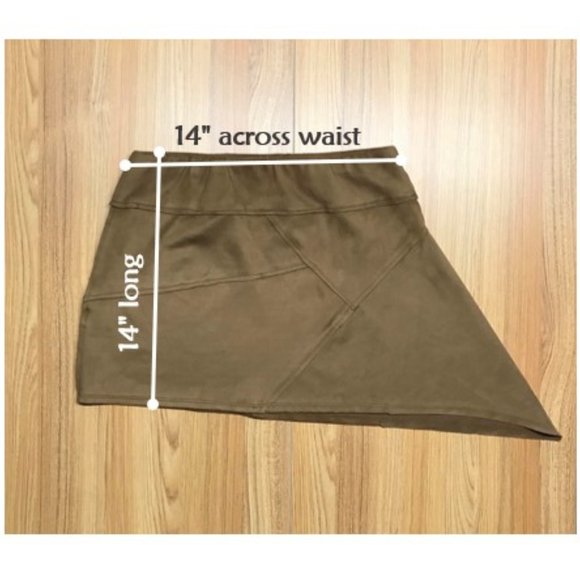 Free People Liberty Garden vegan suede brown skirt - Picture 3 of 5